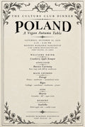 Poland, A Vegan Autumn Table Culture Club Dinner menu for October 24, 2026