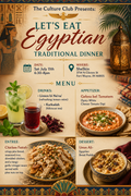 The Culture Club Presents: Let's Eat Egyptian Traditional Dinner