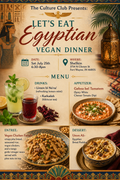 The Culture Club Presents: Let's Eat Egyptian Vegan Dinner